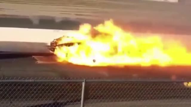 Dragster destroying car