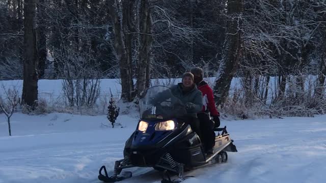 My Kids on the snowmachine!