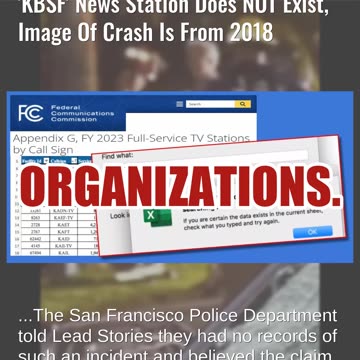 Fact Check: Kamala Harris Was NOT In Hit-And-Run Accident In 2011 -- 'KBSF' Station Does NOT Exist