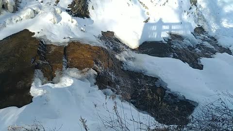 Frozen 20 foot tall Waterfall I went over as a kid