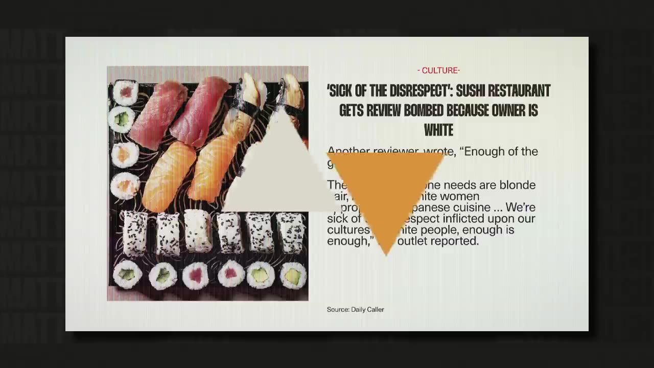 The Matt Walsh Show Highlight On US Sports Net: The Left's Newest Target Is A Sushi Restaurant?