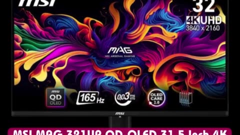 MSI MAG 321UP QD-OLED 31.5 Inch 4K UHD Gaming Monitor - 3840x2160 Quantum Dot OLED Panel £798.95 👇🔥🔥