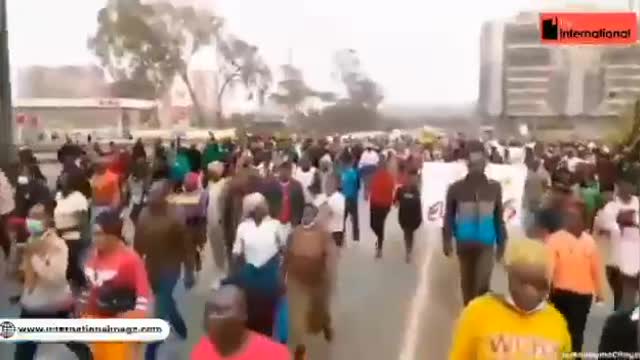 Kenyan Protesters Chant, "No Food, No Election"!!!