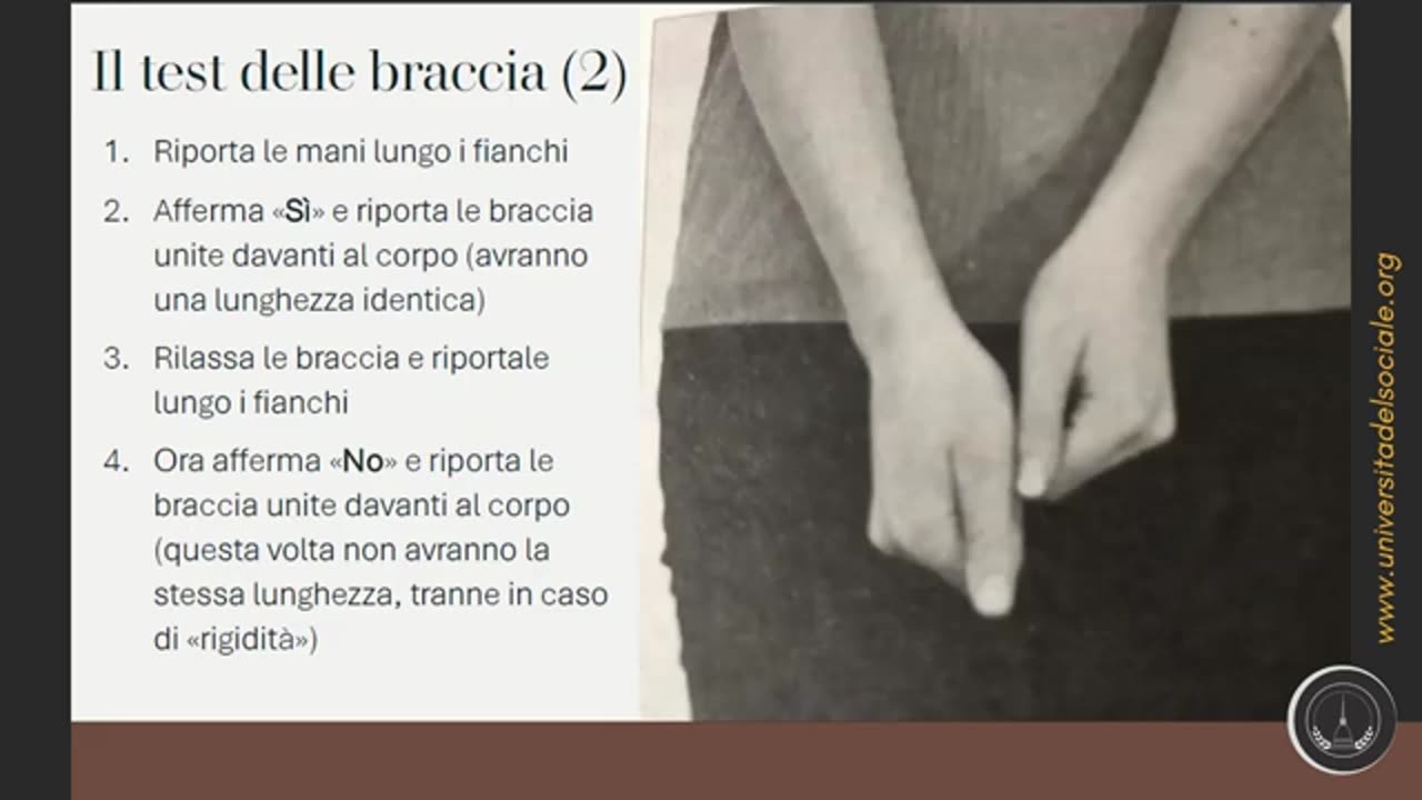 Kinesiologia Emozionale - Il Test della lunghezza braccia (Maria Luisa Mirabella)