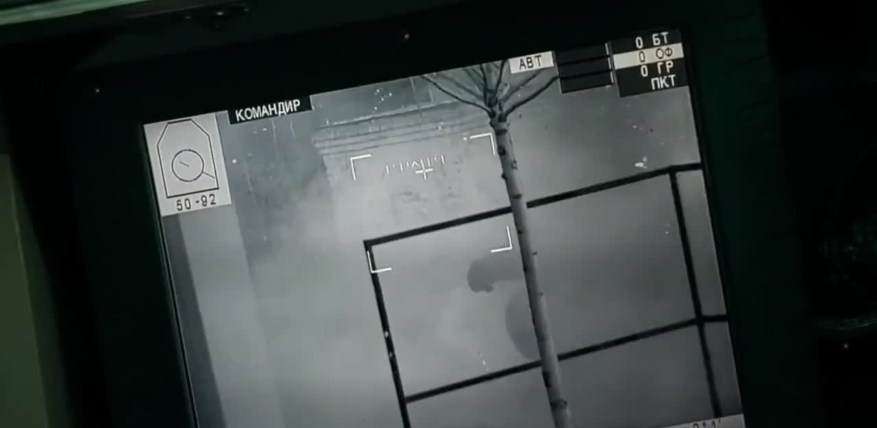 UKR BTR-4 firing on RUS BTR-82A and a T-72B3 tank