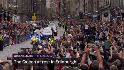 The final arrival of Queen Elizabeth II