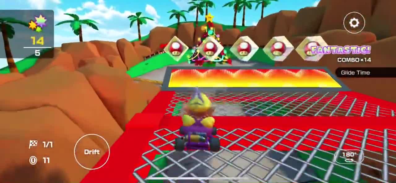 Mario Kart Tour - Clearing Rosalina Cup Challenge Combo Attack Gameplay (Winter Tour)