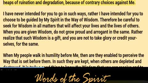 Words of the Spirit. Aug 13 2022