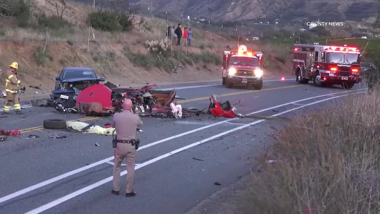 Ferrari Split In Half, Driver Dead Following Multi-Vehicle Canyon Crash | Silverado, CA