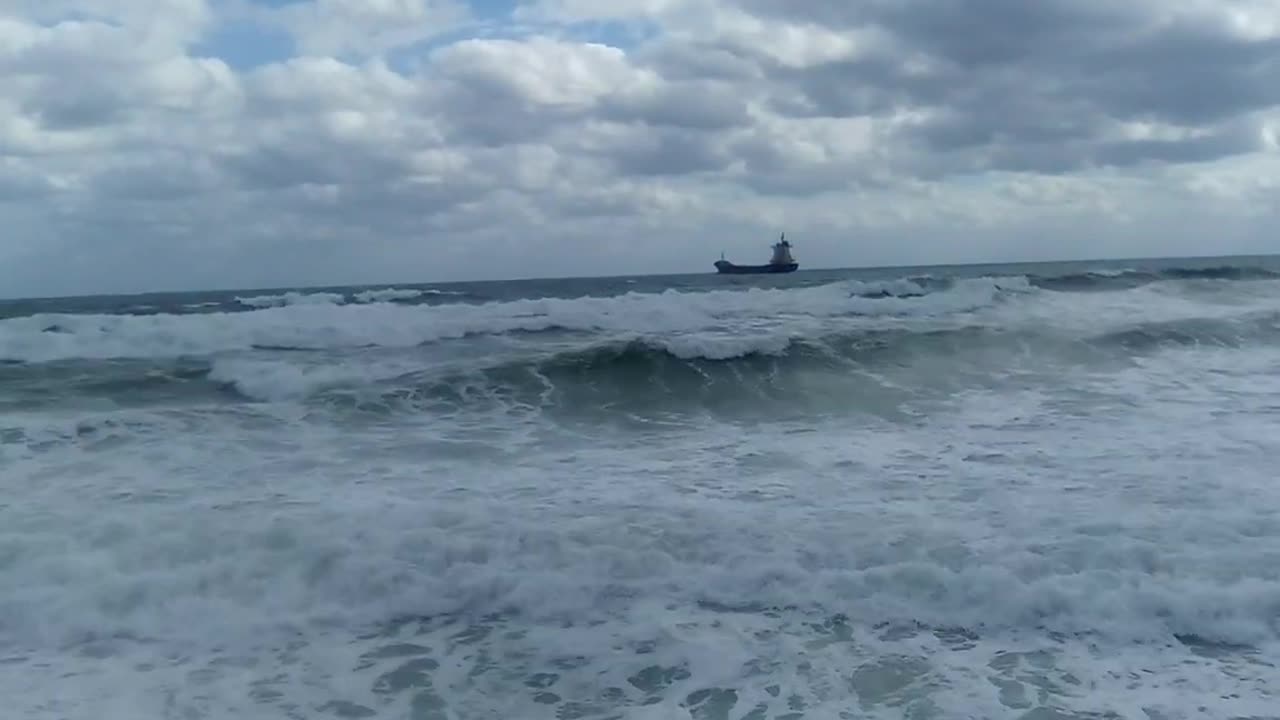 Atlantic Ocean,Palm Beach, strong winds and big waves