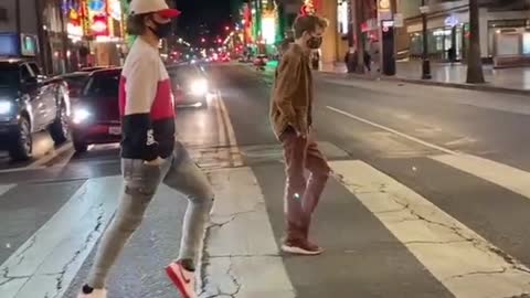 Best moonwalk dance in street