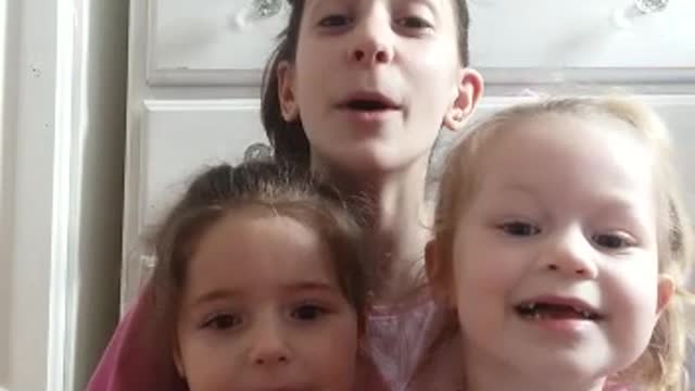 My girls singing Jesus's love