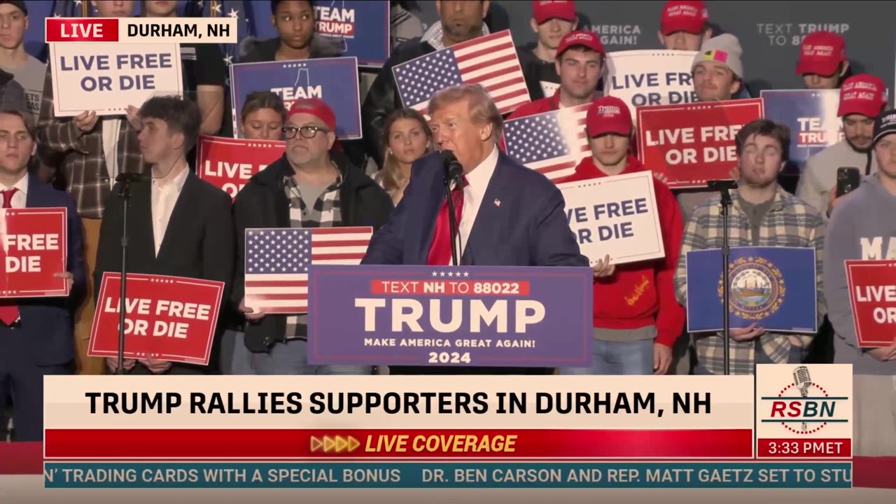 Powerful Message by President Donald Trump in Durham, NH