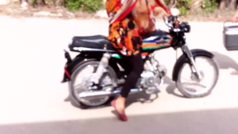 Girl riding a bike