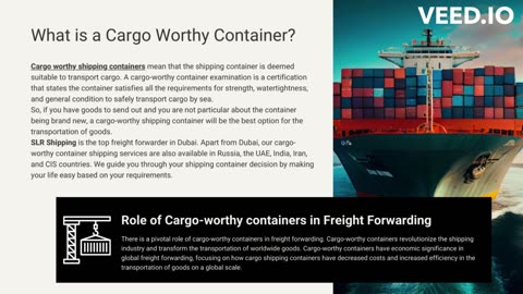 Reliable Cargo Worthy Containers for sale at SLR