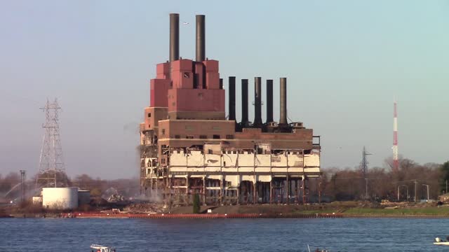 Marysville, Michigan Power Plant Destruction