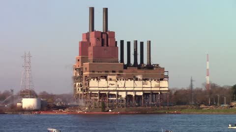 Marysville, Michigan Power Plant Destruction