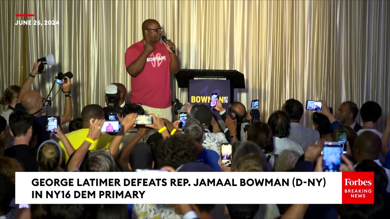 BREAKING NEWS- Jamaal Bowman Loses Democratic Primary For New York's 16th To George Latimer