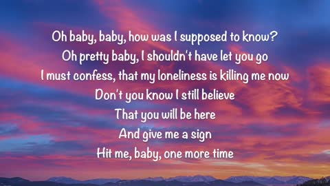 Baby One More Time - Britney Spears (Lyrics)