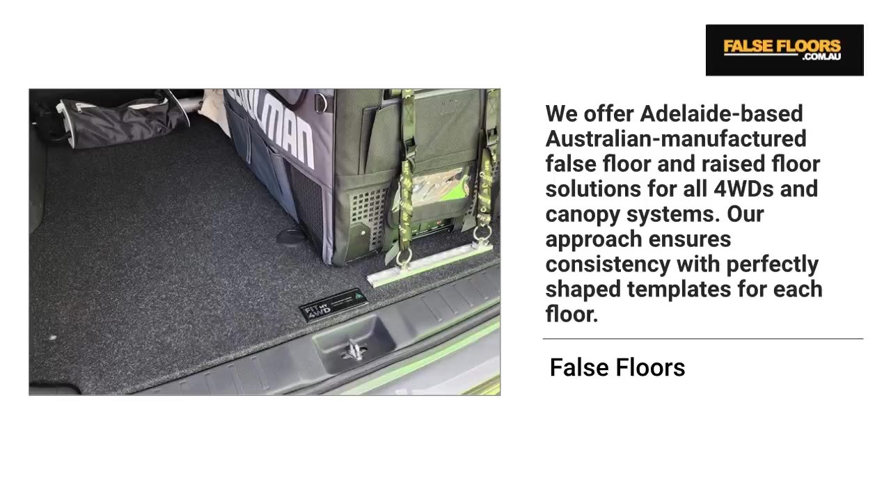 False floor and raised floor solutions for all 4WDs and canopy systems
