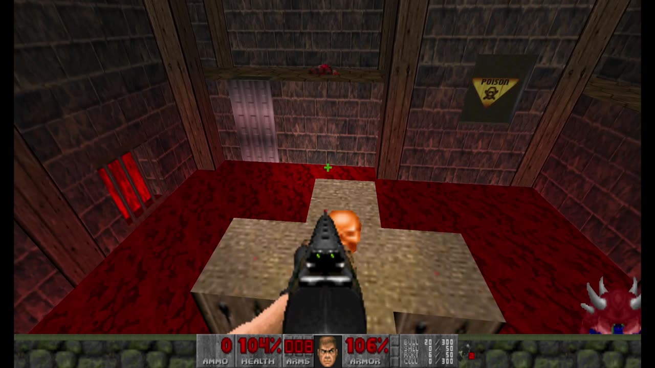 Brutal Doom - Plutonia - Pistol Start - Hard Realism - Genesis (MAP14)