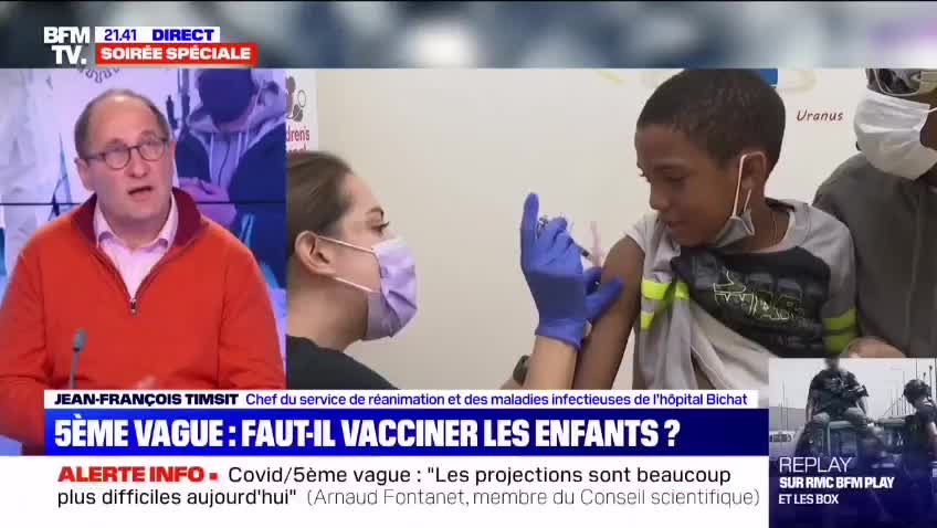 Jean François timsit sur la vaccination des enfants (Covid 19 France)