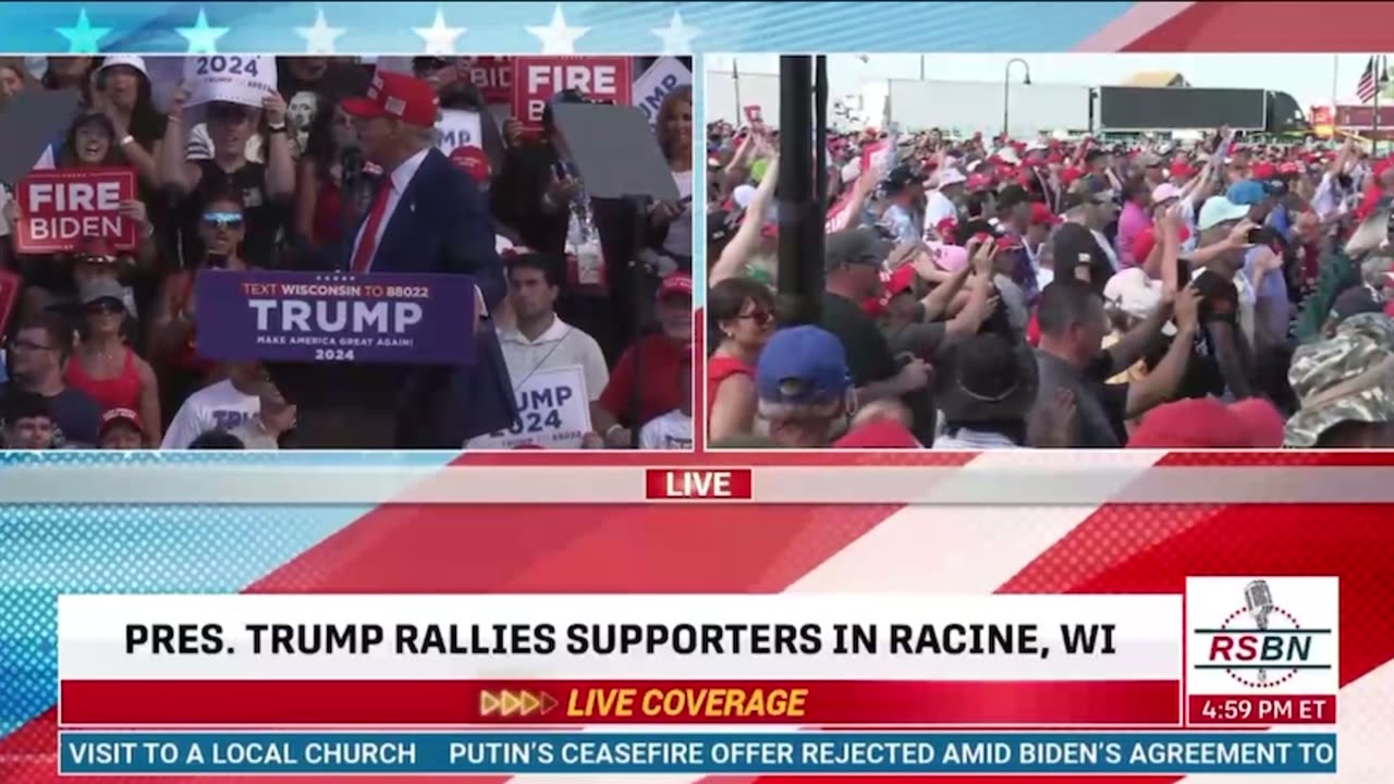 Racine crowd chants “WE WANT TRUMP” after he promises to restore America’s borders