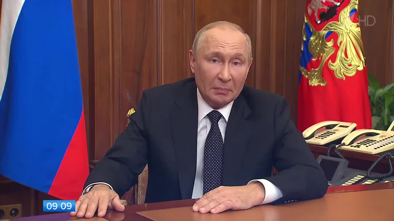 (English Subtitles) Address by Russian President Vladimir Putin - 21-09-2022