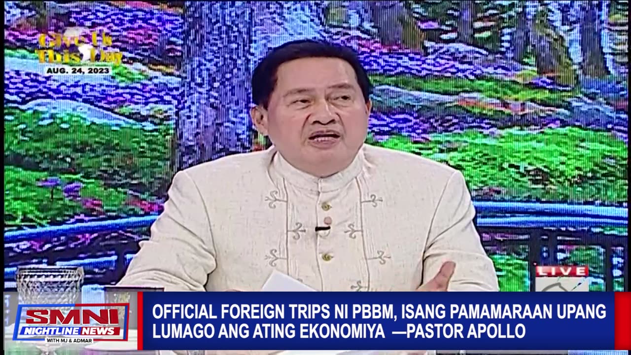 Official foreign trips ni PBBM, isang pamamaraan upang lumago ang ating ekonomiya —Pastor Apollo
