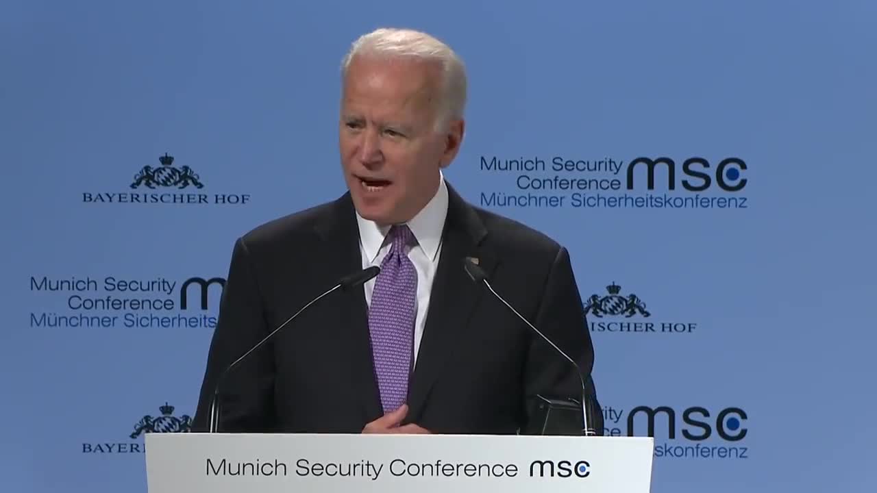 Joe Biden trash-talks America in Munich