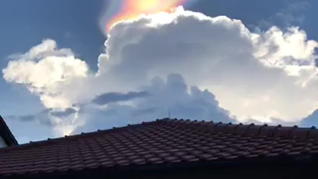Rare Fire Rainbow Over Singapore