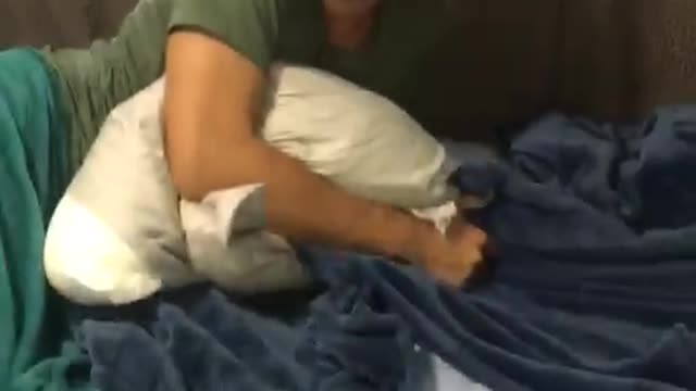 Guy spray lighter fire wakes up sleeping friend