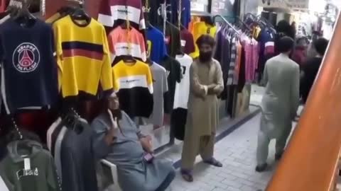 American tourist in Karachi / Pakistan