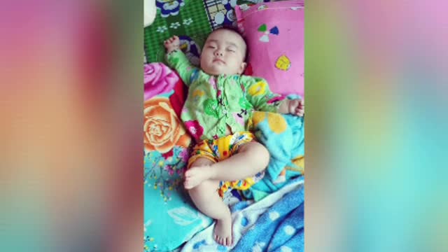 Cute baby sleeping pattern