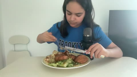 ASMR Chicken kiev mukbang