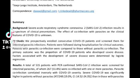 Covid and parasites