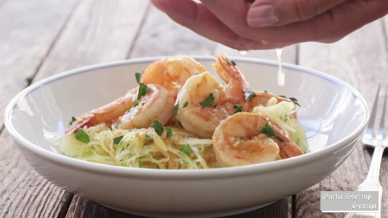 Garlic Shrimp Scampi with Spaghetti Squash