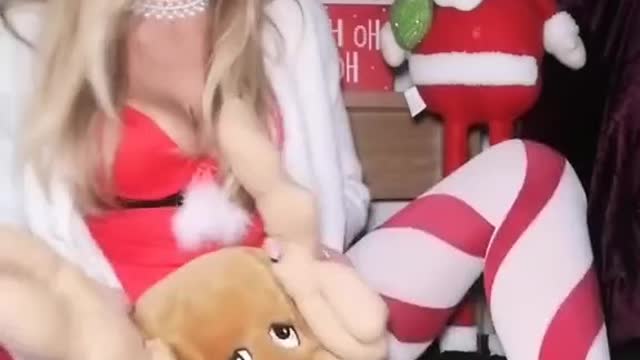 Tik Tok Merry Christmas Time Girls Funny Hot and Sweat #1