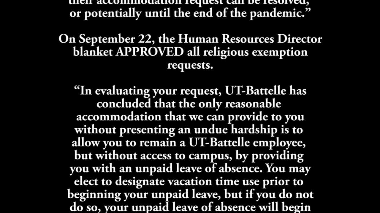 UT-Battelle's "reasonable" accommodation