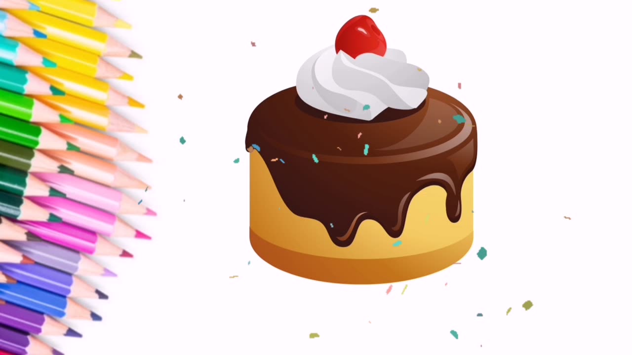 Learn how to draw a Cake easy step by step tutorial 🎂