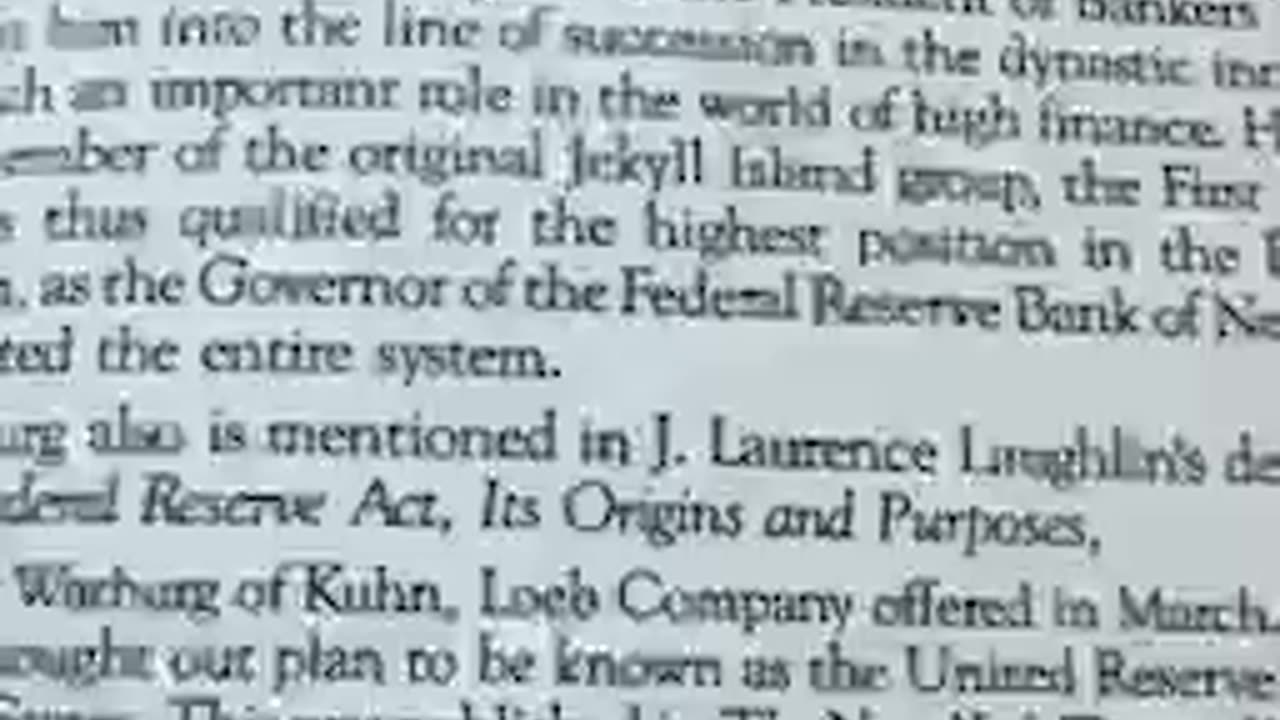 The Secrets of the Federal Reserve in 90 seconds by Eustace Mullins...