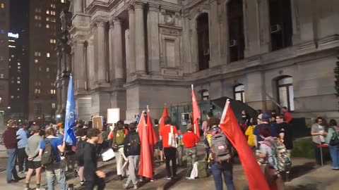 Anti-Trump Protest Outside Philadelphia City Hall