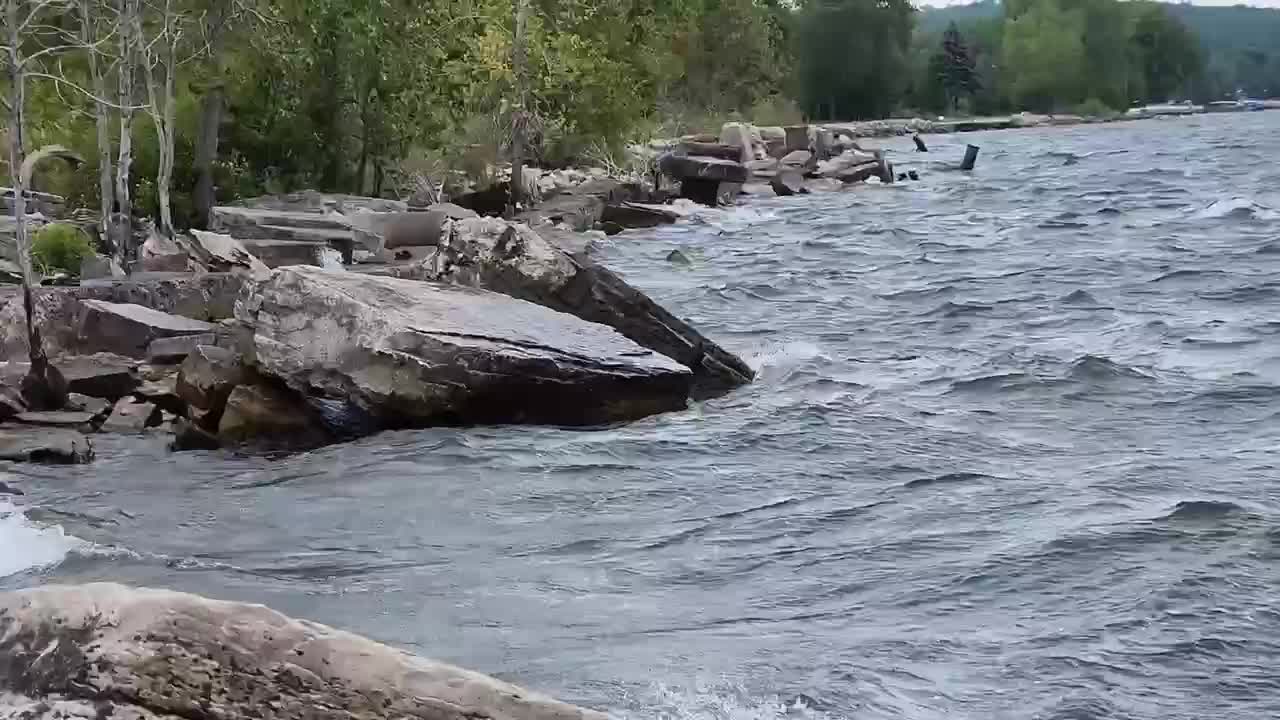 George K. Pinney County Park (old stone quarry) Waves and Rocks in Door County