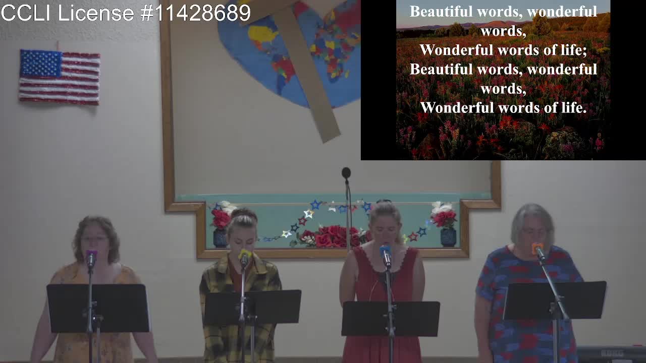 Moose Creek Baptist Church Sing “Wonderful Words of Life” During Service 7-10-2022