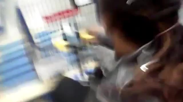 Walmart wheelchair display crash