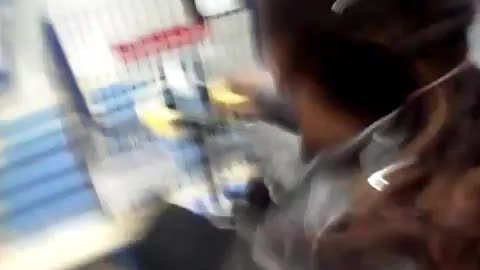 Walmart wheelchair display crash