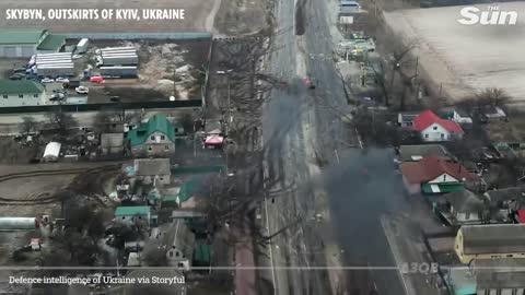 Ukrainian Army destroys Russian tanks in capital city Kyiv