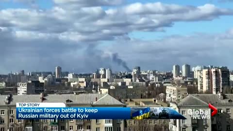 Ukrainian troops fight to hold Kyiv, but mayor warns city is surrounded by Russian forces