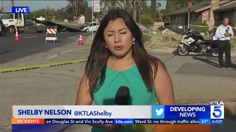 Reporters report an accident