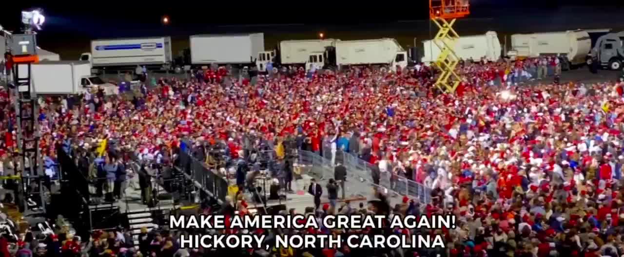 Hickory, North Carolina. Trump Rally! Joe Biden you say. Polls you say?
